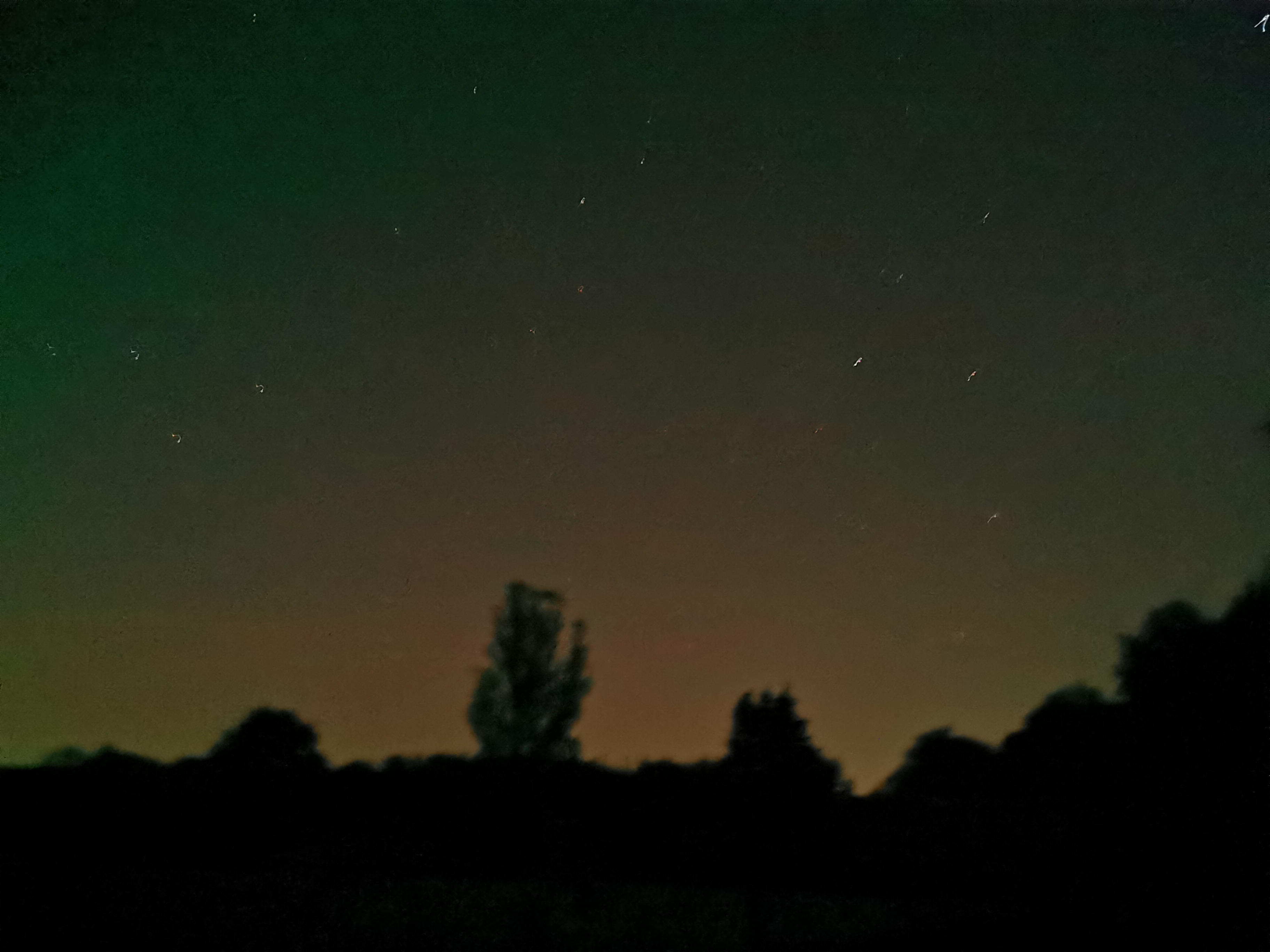 Noorderlicht gloed Nacht