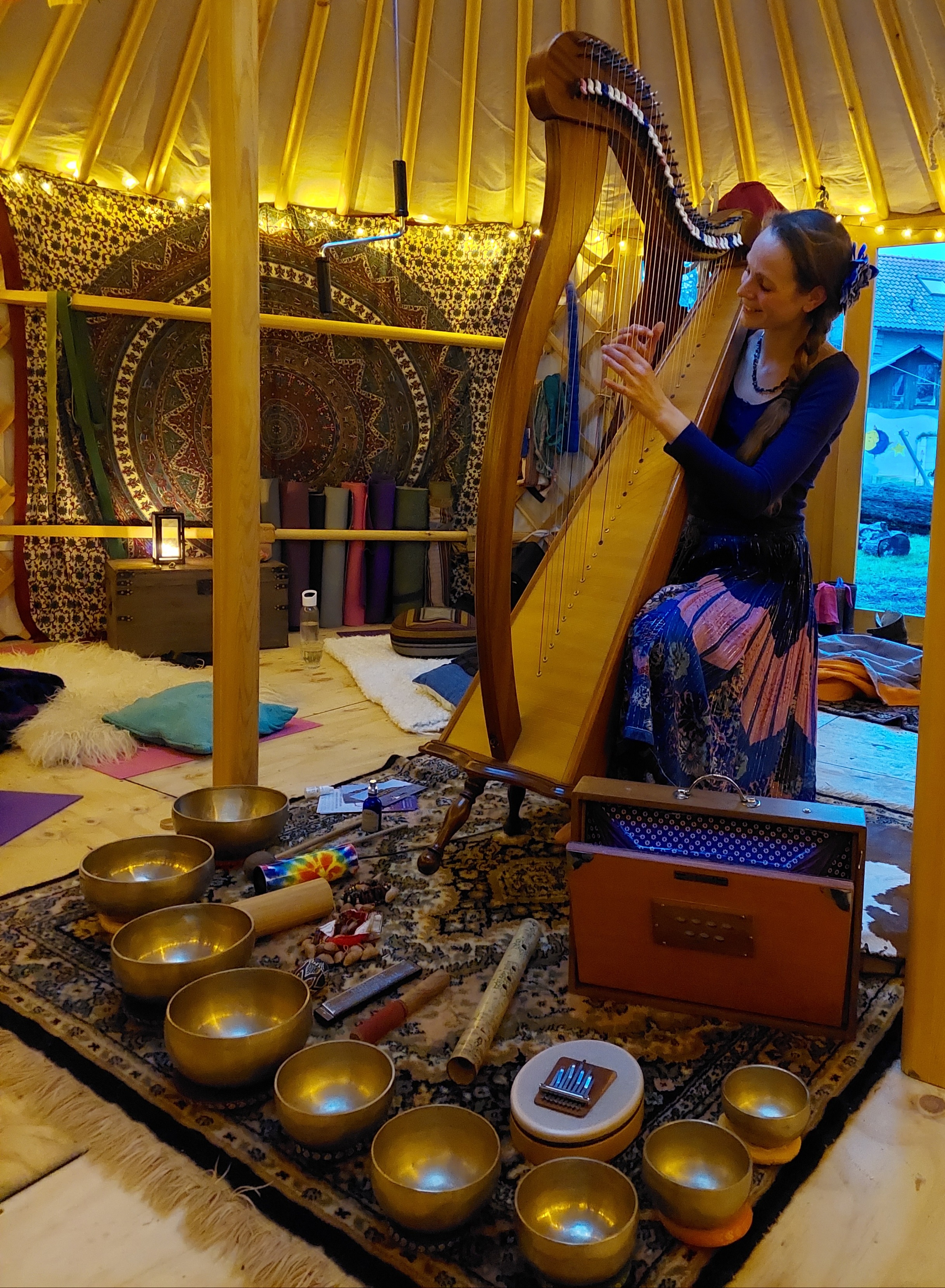 Klankbad in een sfeervolle yurt