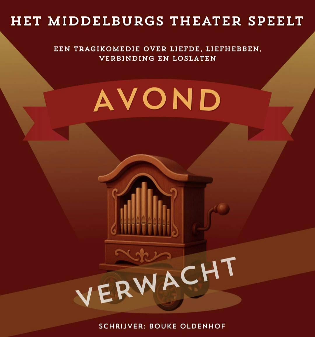 Verwachtposter "Avond" gemaakt door PR Middelburgs Theater