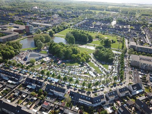 Een luchtfoto van Purmerend