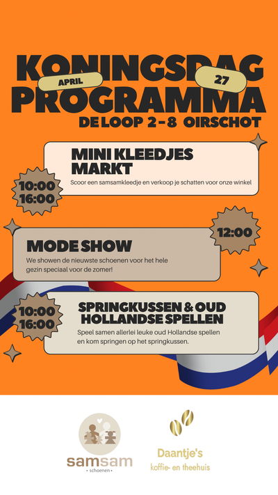 aankondiging koningsdag de loop
