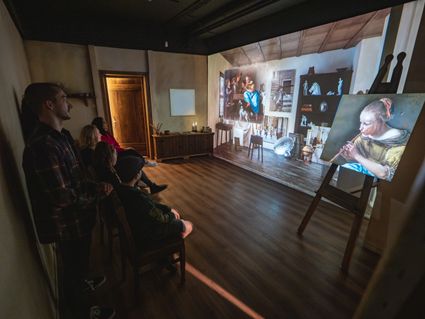 Video mapping experience jonge Rembrandt in Leiden.