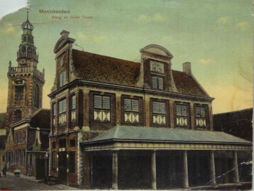 Een oude foto van de Waegh in Monnickendam