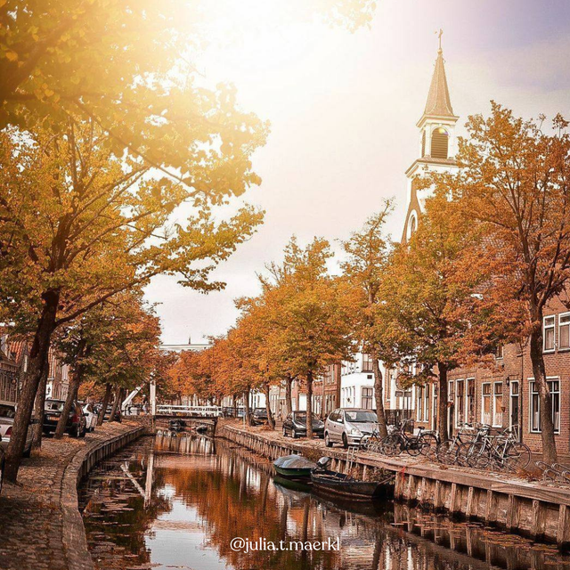 Stad in de herfst