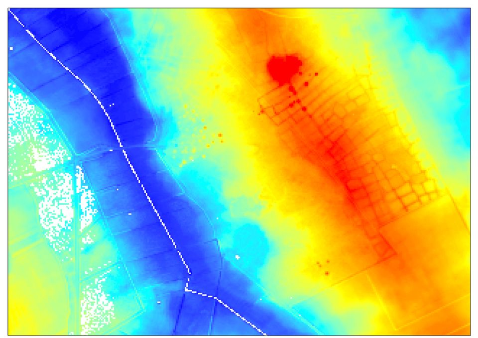Hoogtekaart Noordsche Veld
