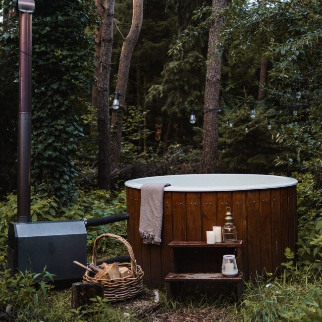 Hottub bij Boshuisjes Eden
