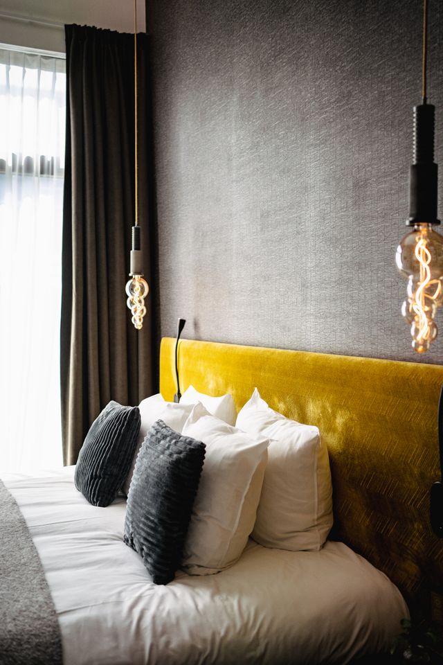 Slaapkamer in het Valerius Boutiquehotel in Wormer