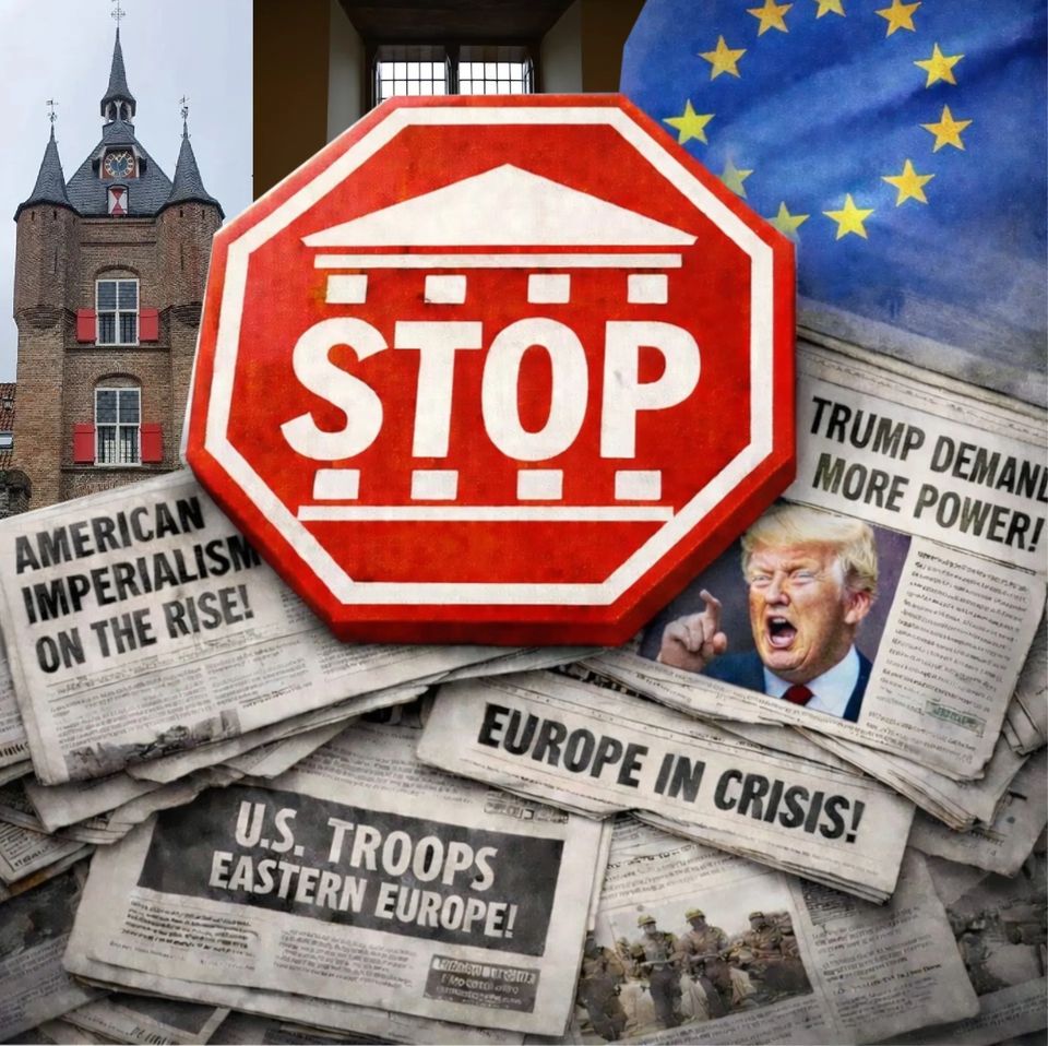 Afbeelding met krantenkoppen