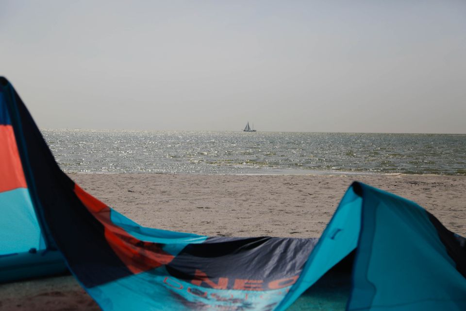 foto van het ijsselmeer vanaf het strand van workum