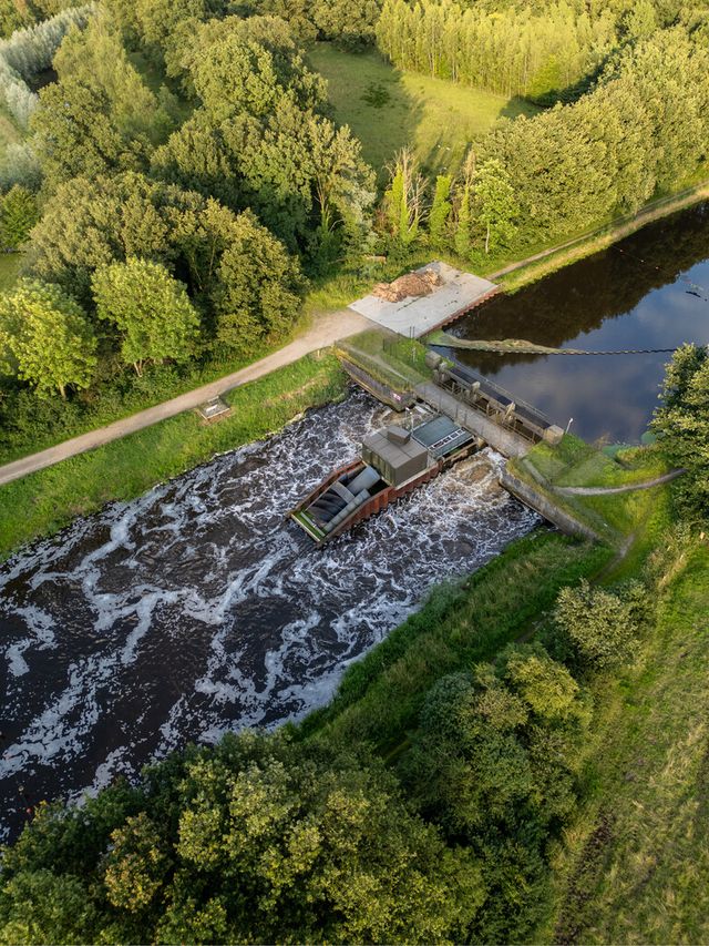 De Schroef van de stuw en waterkrachtcentrale Sint-Michielsgestel