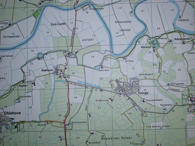 Topografische kaart Ezinge