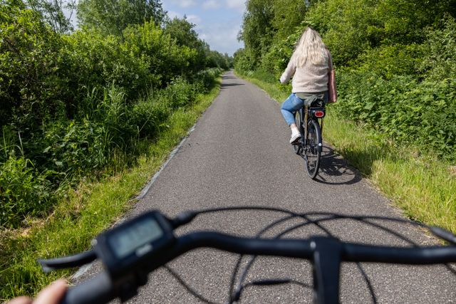 fietsen door de natuur