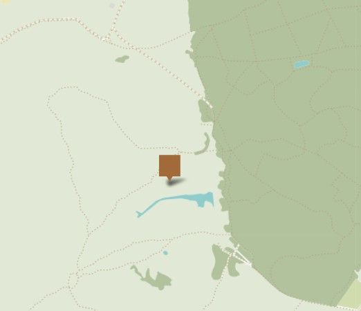 Kaart cranberryveld bij Kooiplek Vlieland