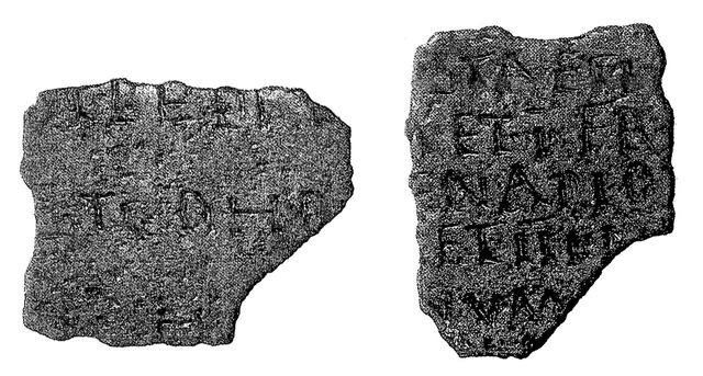 Fragment van het militaire diploma uit Delwijnen (Roxan 1994, 268/269, Plate 2)