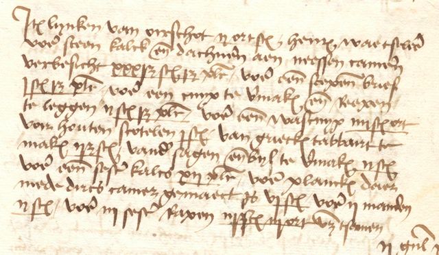 Oude tekst waarin de kamer van Dirck vermeld wordt