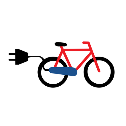 Illustratie van een e-bike