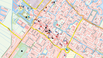 Plattegrond van Joure.