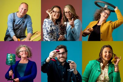 Fotocollage van Duurzame Doeners in Hilversum