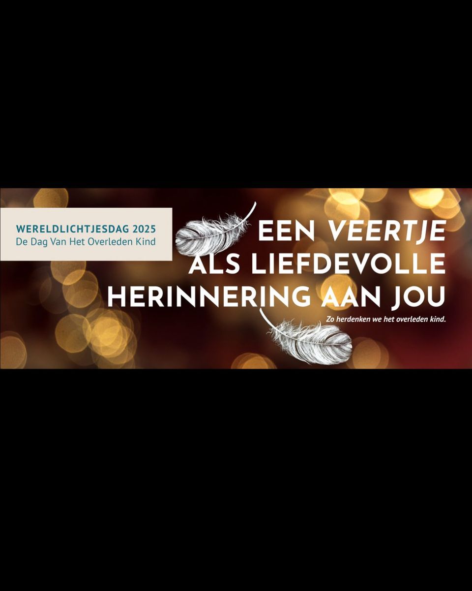 wereldlichtjesdag aankondiging met een veertje