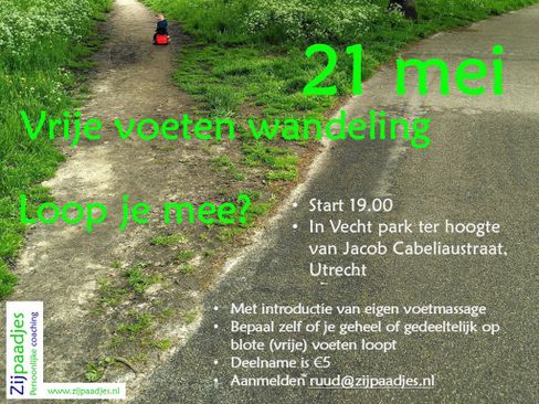 Blote voeten wandeling