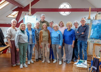 Foto van groep kunstenaars