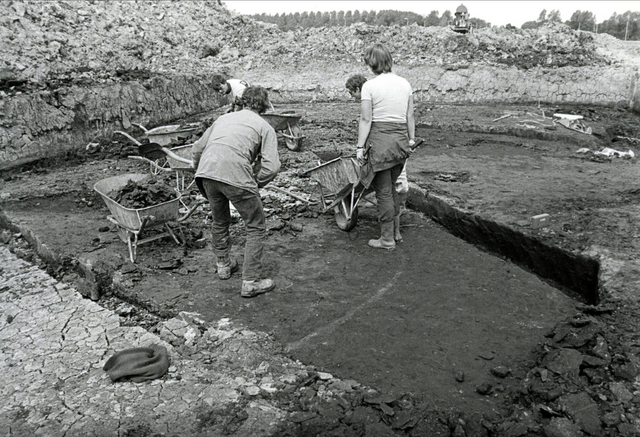 Opgraving van een Romeins huis in 1983.