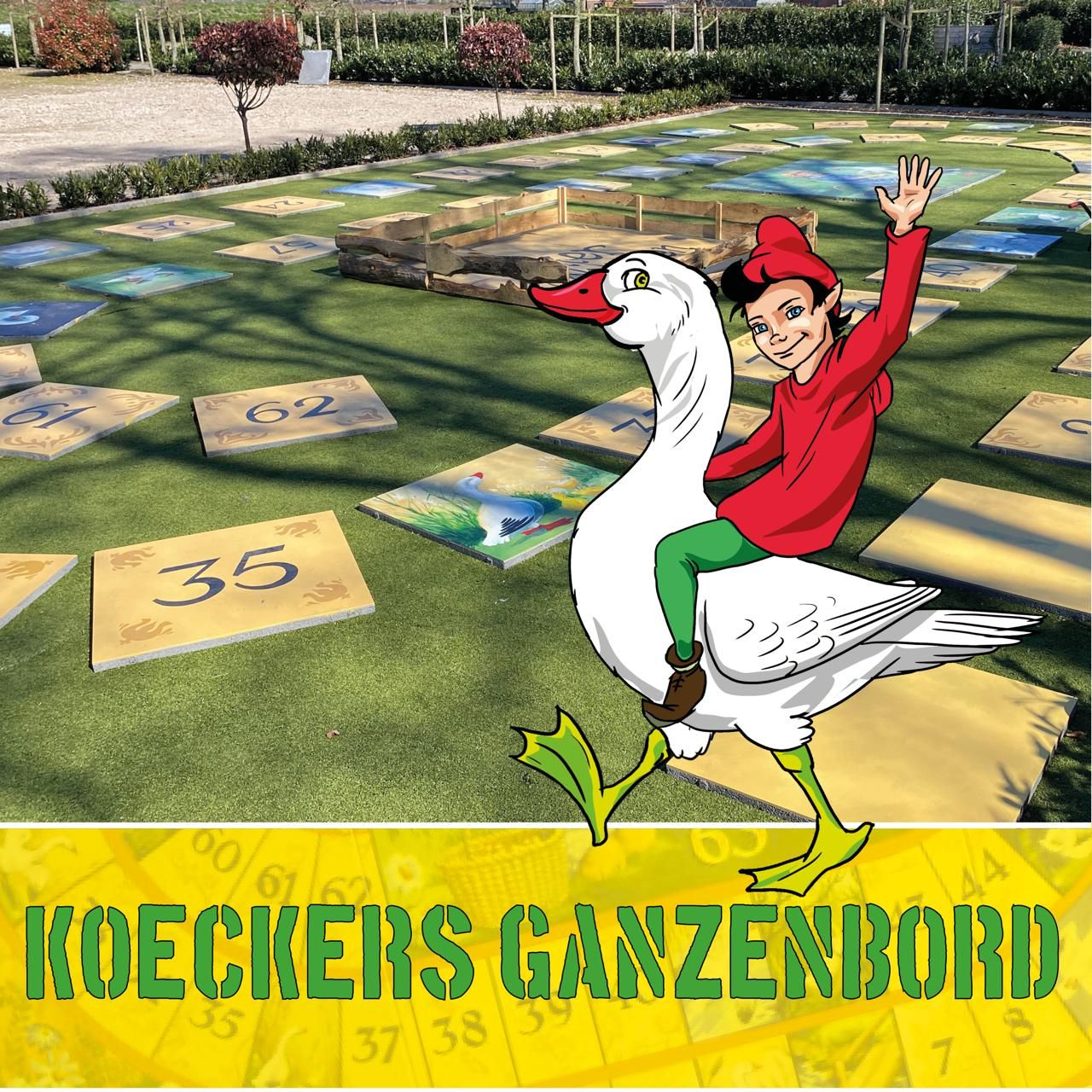 Kom een spel Ganzenborden. Wij hebben oud Hollandse versie of een aangepast Koeckers versie.