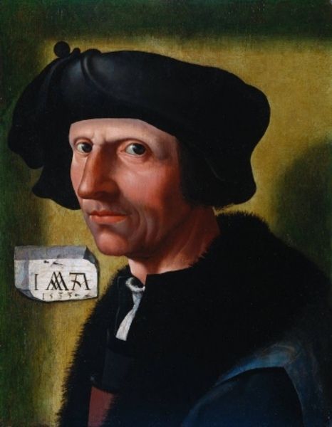 Een schilderij van Jacob Cornelisz Van Oostsanen