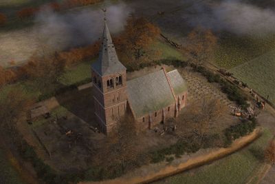 Oude toren herfst