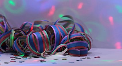 Confetti met discolampen