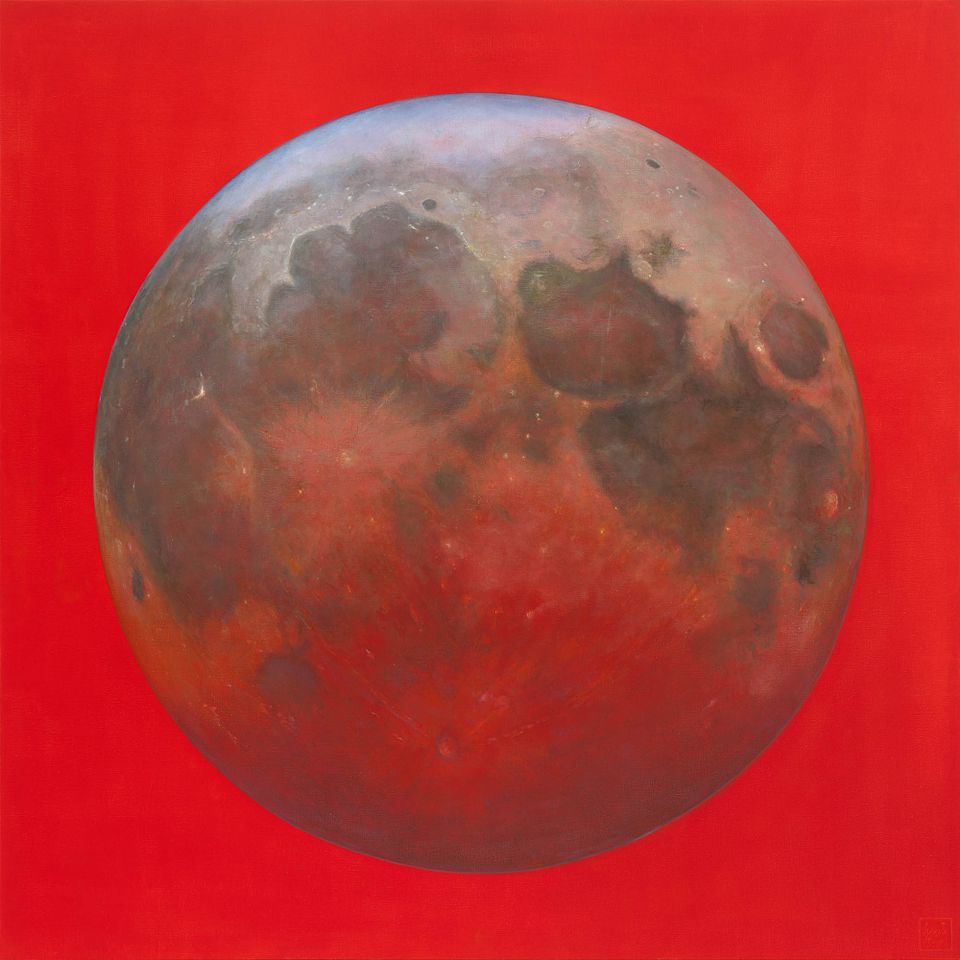 Olieverf op linnen, 150 x 150cm