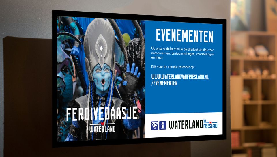 Narrowcasting scherm ferdivedaasje