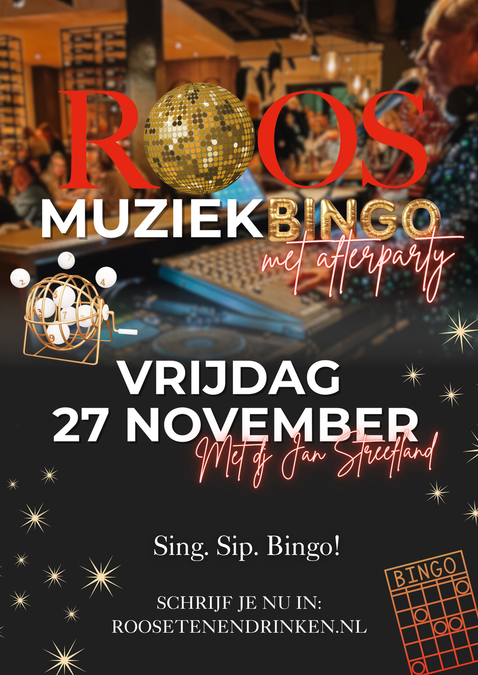 Flyer muziekbingo