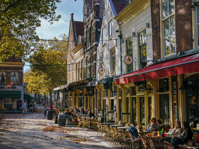 beestenmarkt in Delft tijdens de herfst