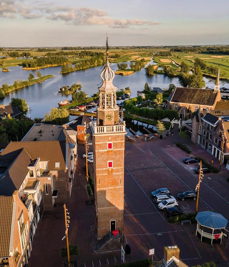 Nieuwkoop - toren centrum - bovenaanzicht