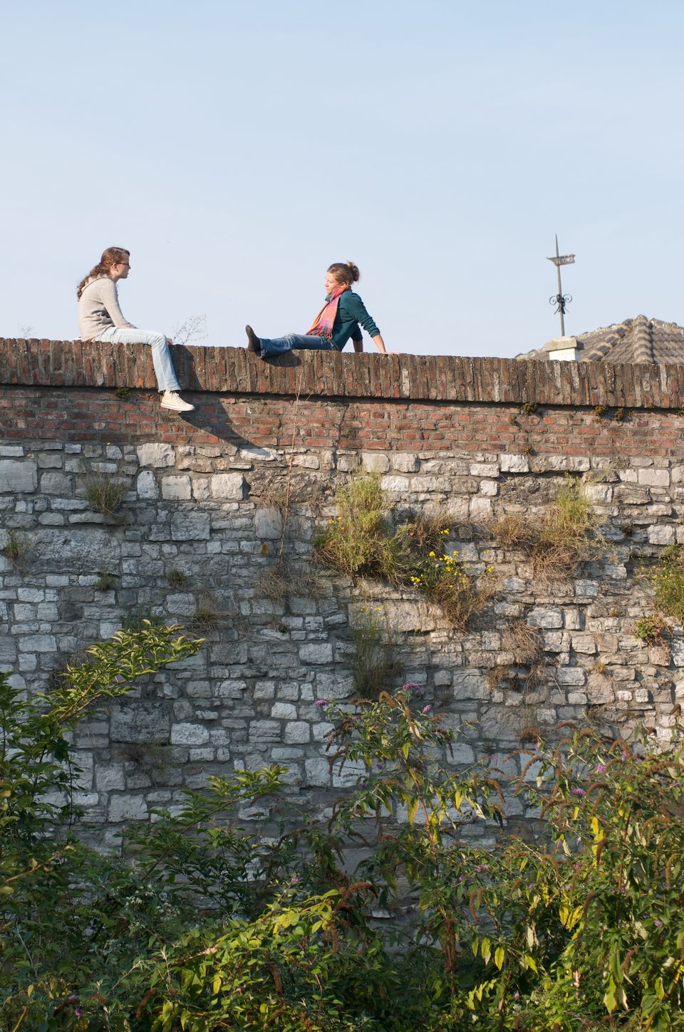 Meeting on the Maastricht city wall