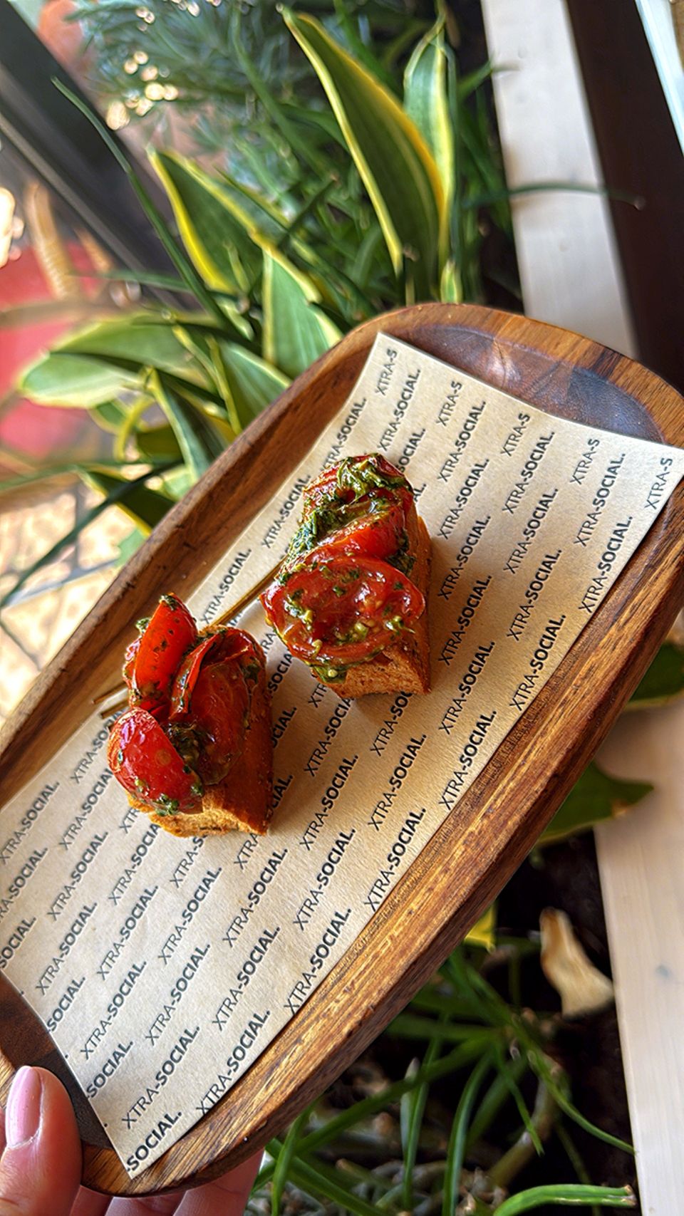 Bruchetta bij Xtra-Social. Foodcafé