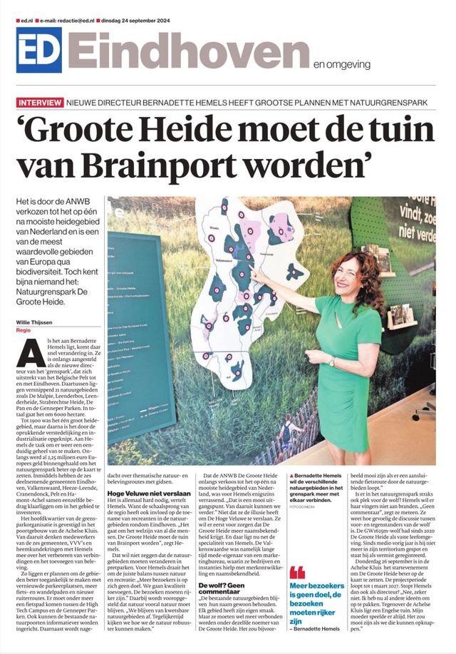 Interview Eindhovens Dagblad met directeur Bernadette Hemels