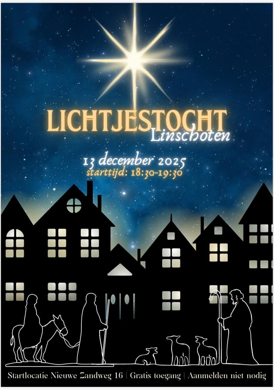 Flyer lichtjestocht Linschoten