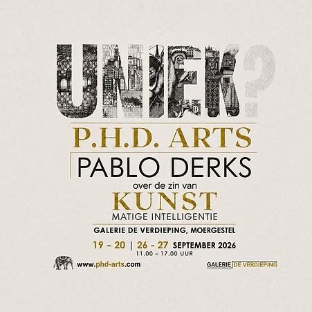 Affiche van de expositie in galerie De Verdieping.