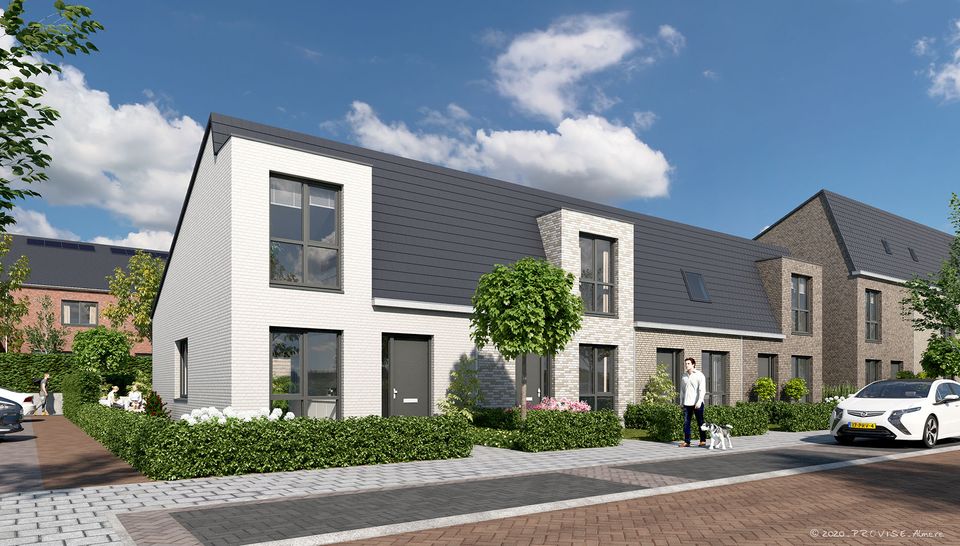 Rijtjeswoningen, nieuwbouw met parkeerplaatsen van Wonen op  Nivo in Flevoland