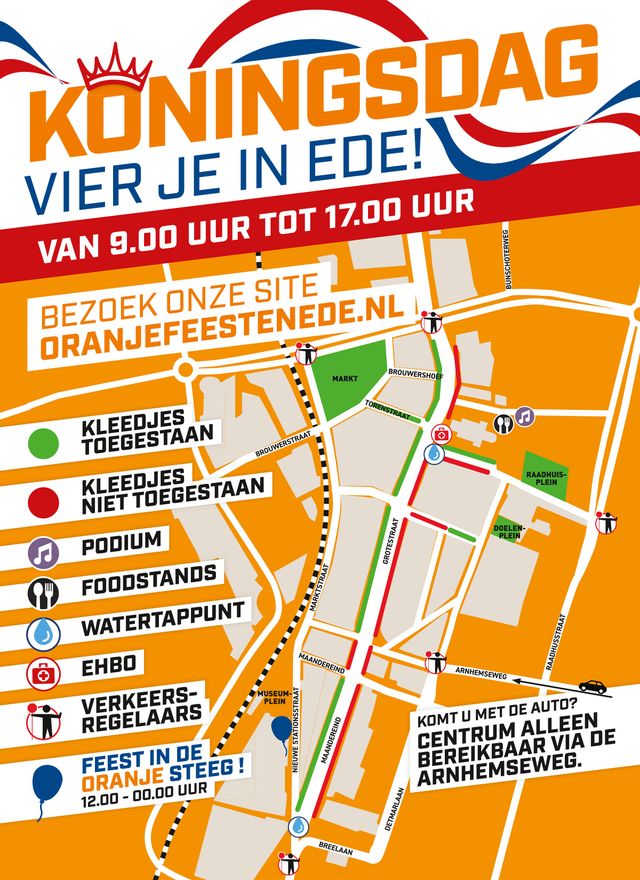 flyer koningsdag Ede Centrum