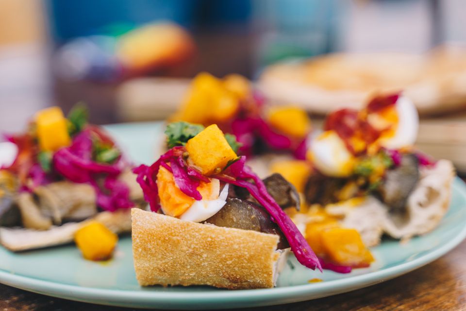 Een gerecht van strandpaviljoen Strandvier in Monnickendam