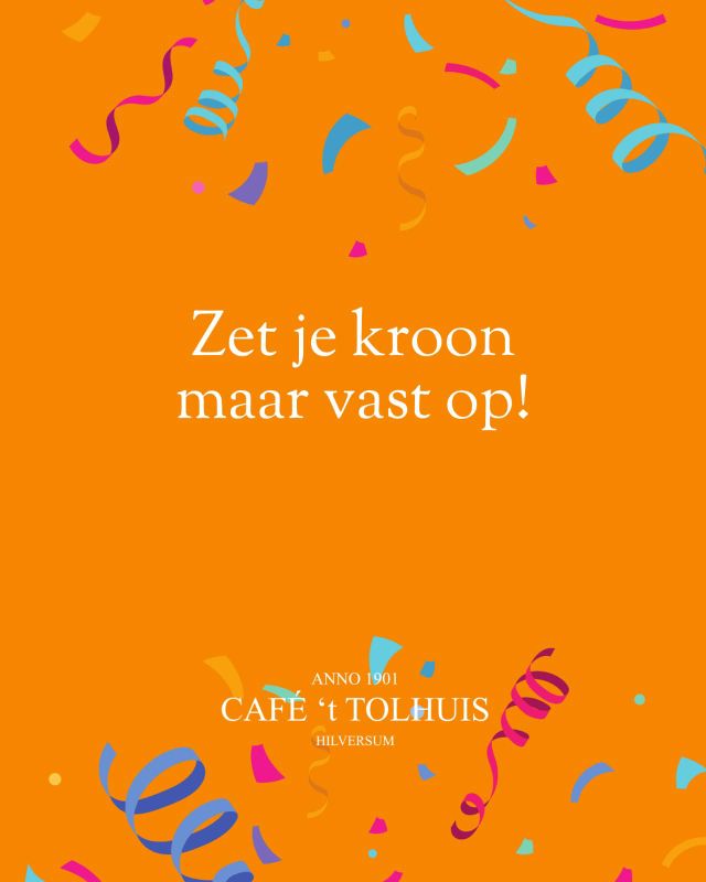 Poster met tekst : Zet je kroon maar op