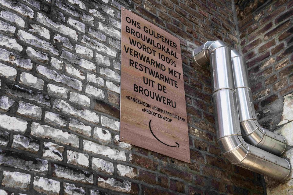 Gulpener bierbrouwerij bord met tekst