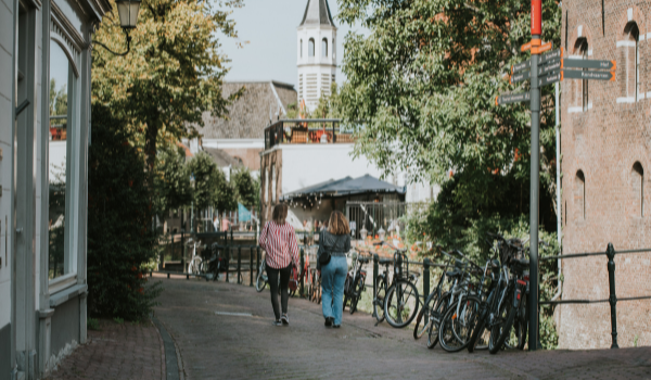 Autumn in Amersfoort walking outside