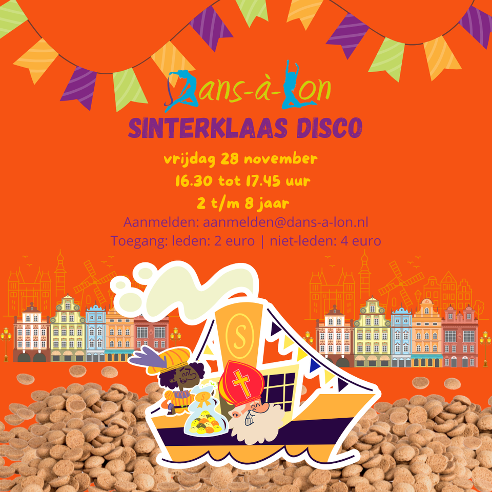 Sinterklaasdisco dans a lon 28 november