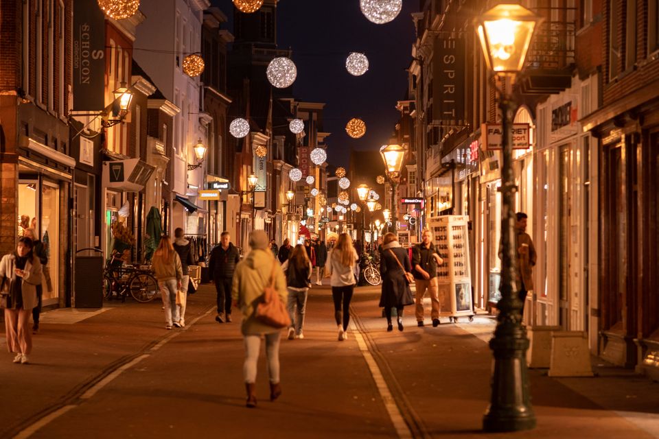 Christmas lights in the city centre