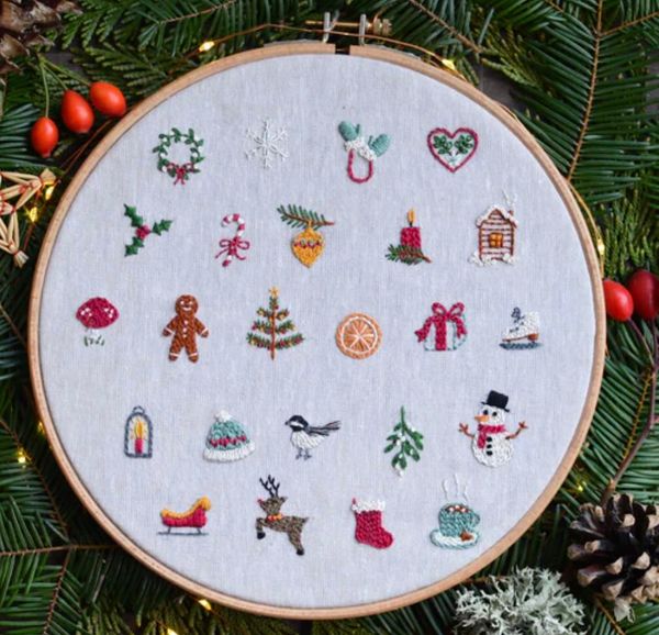 Borduurworkshop Kerstthema met Luna Nguyen