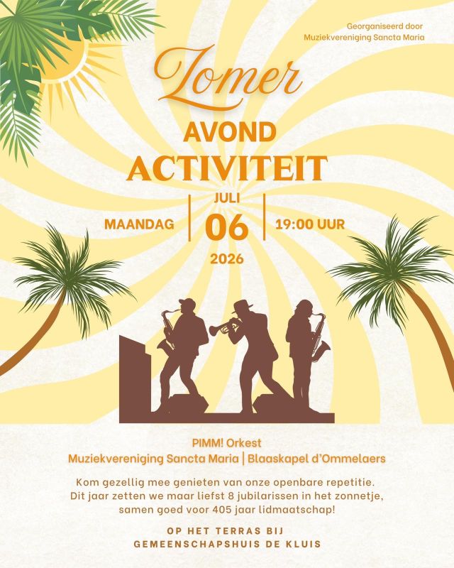 Een gezellige afsluiting voor de vakantie op het terras van De Kluis